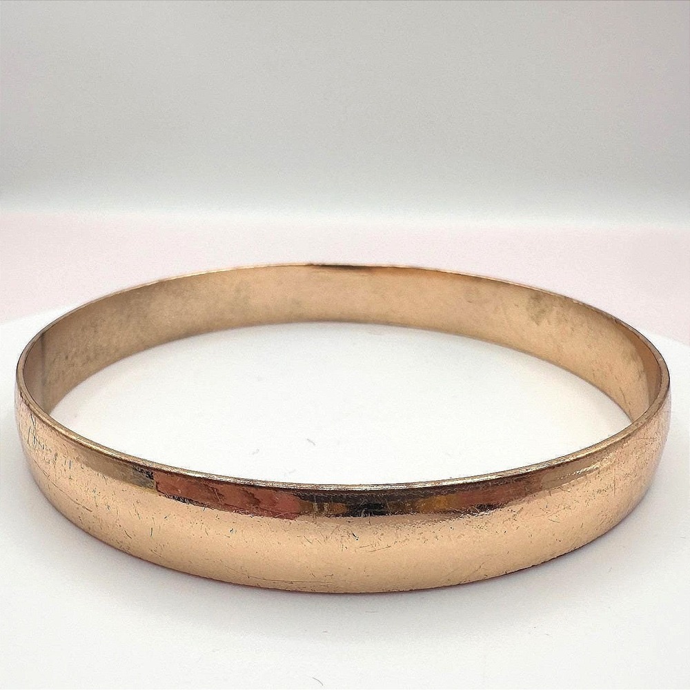 Vintage Gold Tone Bangle Minimalist Statement Women's Fashion Jewelry 90s Y2K